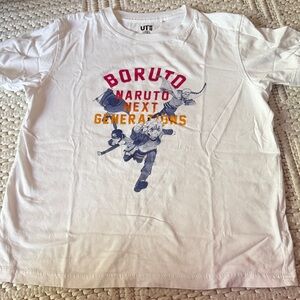 Uniqlo White Boruto Naruto Next Generations Graphic Tee
